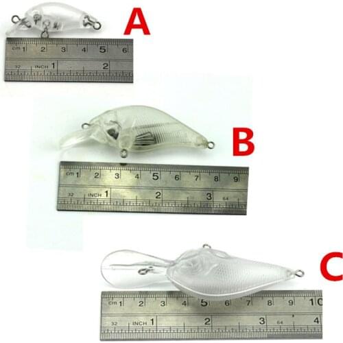 Hard Plastic Topwater Fishing Lures 20pcs 4.7cm/7.5cm/9.5cm Unpainted Mini Iscas Artificial Crankbait Lure Accessories