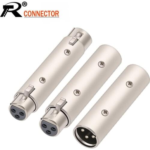 1pc/lot 3Pin XLR Female to Female SIM Card Audio Microphone Mic Adapter Connector xlr male to xlr male connectors