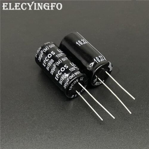 10Pcs/50Pcs 330uF 50V330uf EPCOS B41858 Series 13x25mm 50V330uF Aluminum Electrolytic Capacitor