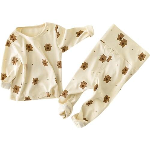 2021 Baby Boys Girls Clothing Sets Cotton Costume Autumn Spring New Cartoon Home Clothes Shirt Trousers Outfits Kids Clothes