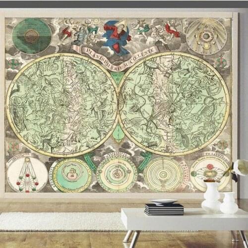 Custom 3d mural 3D three-dimensional personality wallpaper mural bar KTV restaurant hotel background world map wallpaper murals