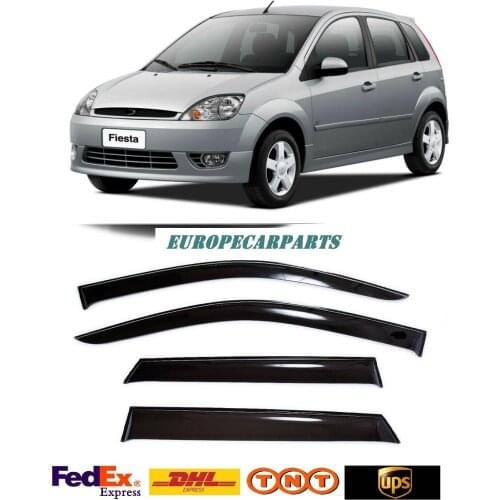 For Ford Fiesta 2002-2008 Window Visors Side Sun Rain Guard Vent Deflectors 4 pieces