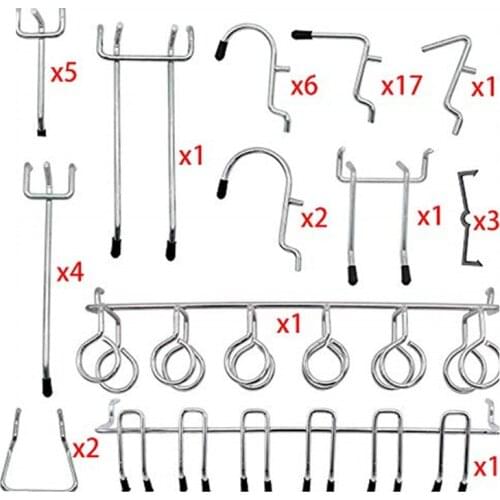 81PCS Pegboard Hooks Assortment Heavy Duty Peg Hook Organization Wall Storage Lot For Shops Schools Tool Sheds Factories Rack