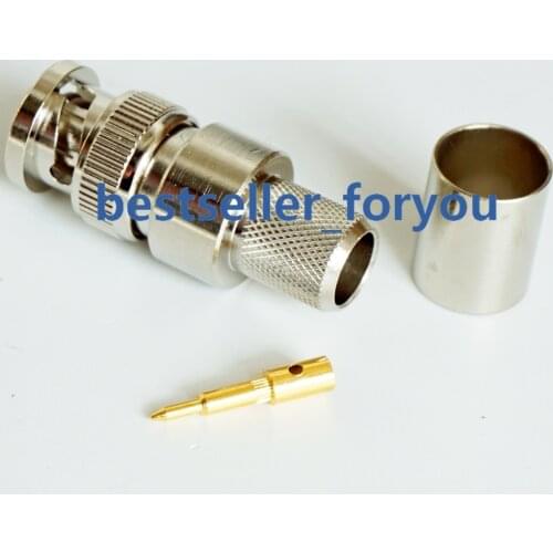 BNC male Q9 plug crimp for RG8 RG213 LMR400 RG214 cable straight RF Connector
