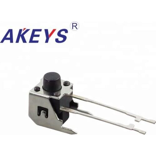 10PCS TS-D015 6*6 Momentary tact switch side insert side 2 pin with aircraft bracket small tactile switch partial long pin