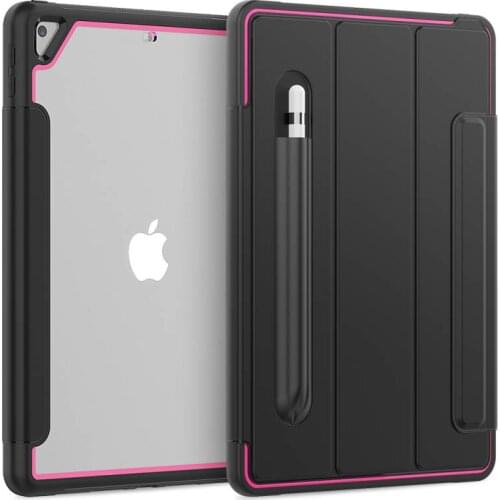 Case for iPad mini4 5 Air2 9.7 10.2 11 Air4 10.9 TPU Acrylic Back Cover with Stand Auto Sleep Smart Tablet Cover