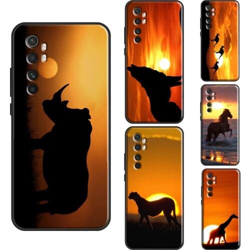 Elephant Deer Horse Giraffe Sunset Case For POCO X3 Pro F1 F2 M3 Pro F3 Cover For Xiaomi Mi 11 Ultra Note 10 Lite Mi 10T Pro