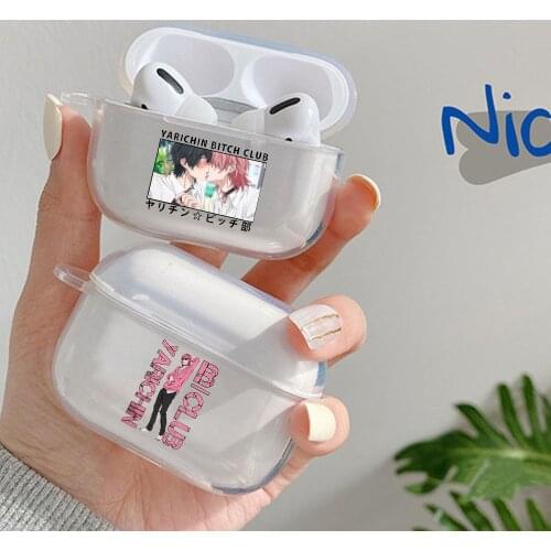 Lovely Yarichin Club Anime Earphone Case Transparent Soft for Airpods Pro Wirless Bluetooth Headphone Cover for Air Pods 3 Capa