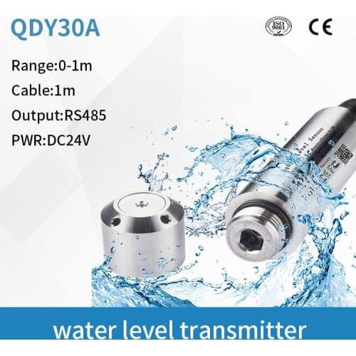 1m range 1m cable RS485 Output Liquid Level Transducer Transmitter Water Tank Level Sensor QDY30A liquid level sensor