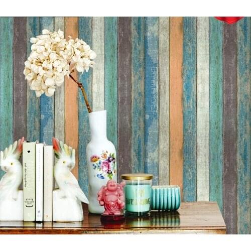 Wood Plank Wallpaper Shiplap Brown Vinyl Self Adhesive Contact Paper Decorative Wall Covering Stickers bedroom decor