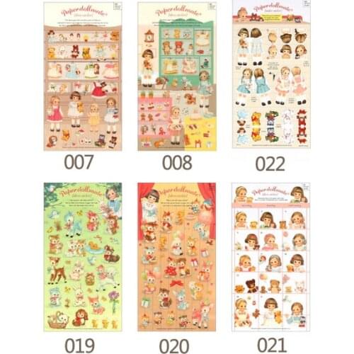 DIY Colorful cute doll 3D kawaii Stickers Diary Planner Journal Note Diary Paper Scrapbooking Albums PhotoTag