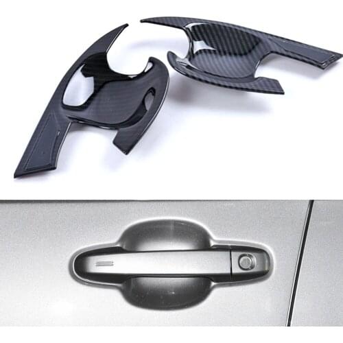 Chrome Front Door Handle Bowls Cover For Toyota C-HR CHR 2017 2018 2019 Car Detector Carbon Look Stick Styling