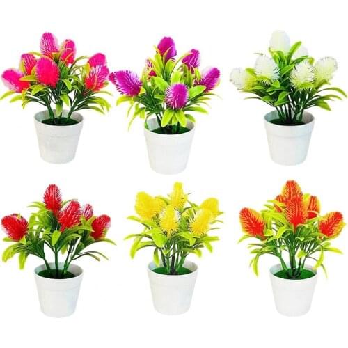 1 Set Fake Plant Anti Fade Realistic Plastic Vivid Decorative Simulation Pinecone Artificial Bonsai for Decorating