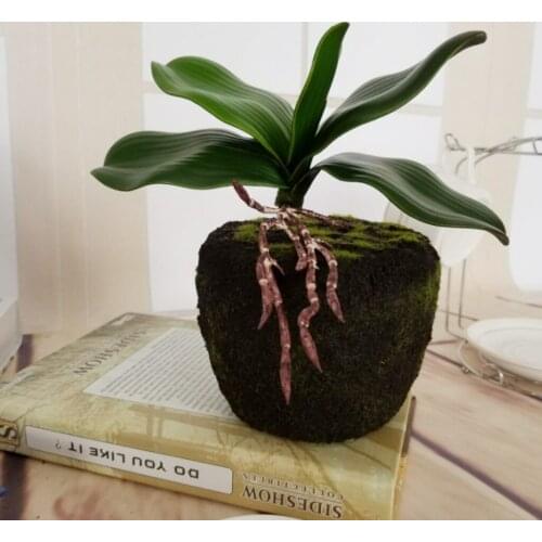 Artificial Orchid Leaf Green Plants Stem Vines Tabletop Home Decoration 16-40cm
