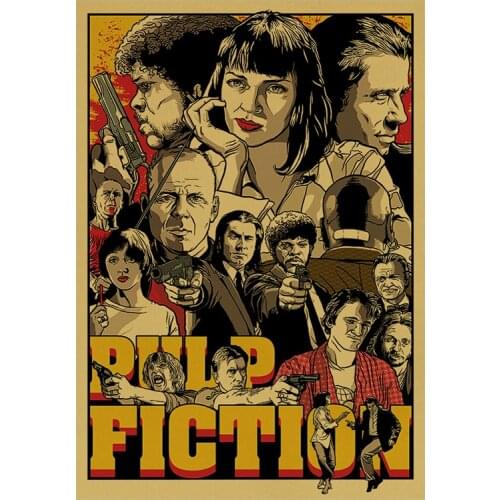 Collection of vulgar novel characters-comic version kraft posters home door decorative painting