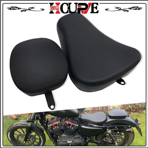 For Harley Sportster Forty Eight XL1200 XL883 XL 883 72 48 2004-2019 Driver Leather Pillow Solo Seat Cushion Passenger cushion