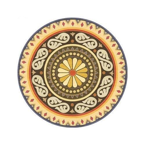 Round Sunflower Carpet Sitting Room Bedroom Bedside Table Swivel Chair Cushion Mat