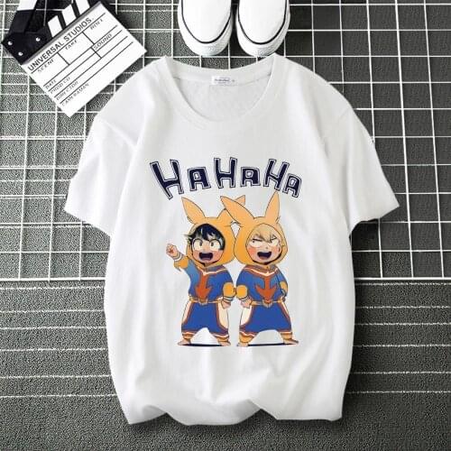 My Hero Academia Kirishima Eijiro Pattern Printed Soft T-Shirt Round Collar Short Sleeve Modal Unisex Tee