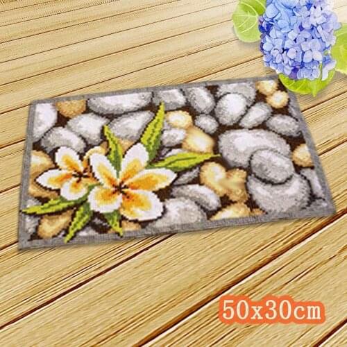 Bloom Flower Latch Hook Rug Kits Carpet Embroidery Set Needlework Knitting Nature Bedroom Carpet Latch Hook Kit knooppakket DIY