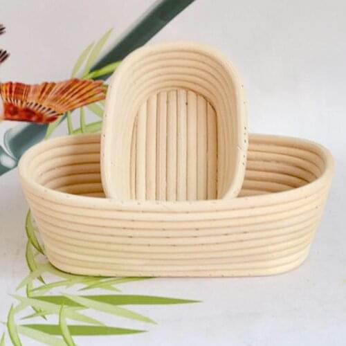 Oval Rattan Dough Proofing Basket Bread Proving Blooming Basket Banneton Brotform Bread Basket Baking Storage Baskets Tools