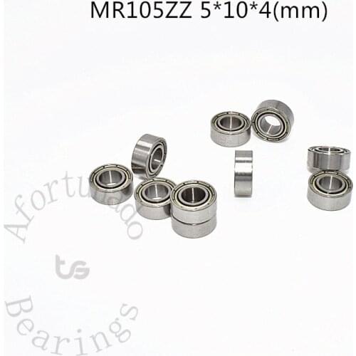 MR105ZZ 5*10*4(mm) 10pieces free shipping bearings MR105 bearing 10pcs Metal Sealed Miniature Mini Bearing chrome steel bearing
