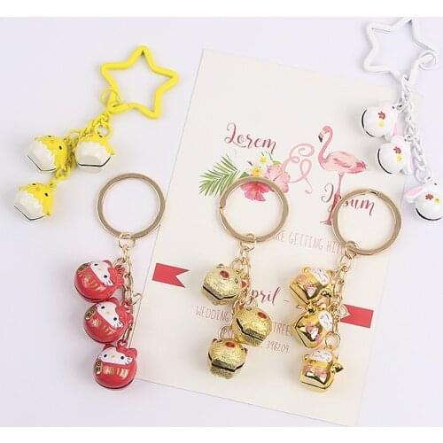 Omamori Fortune Cat Bunny Lucky Pig Pendant Good-luck Blessing Keyrings Charm Bag Keychain Pendant Gift J17