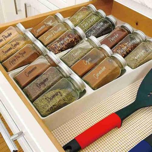 8 Sheets Labels Transparent Waterproof Pantry Stickers For Pantry Food kitchen Jar Labels Stickers supplies Spice X5H3