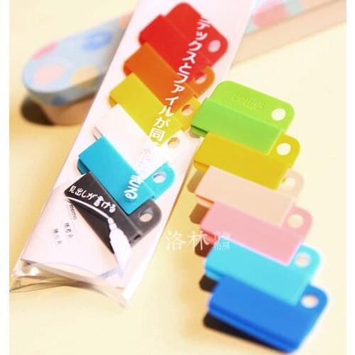Notes folder clip single hole clip classification multi-purpose storage card holder in notebook note holder