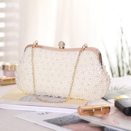 Pearl Luxury Designer Handbag Small Square Womens Clutch Bag Chains Shoulder Ladies Hand Bags Evening Clutch Purse Z183