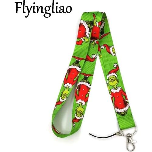 Dr seuss Christmas cat Green Lanyards Cool Neck Strap webbings ribbons Phone Keys ID Card Holder Lanyard For Keys DIY Hang Ropes