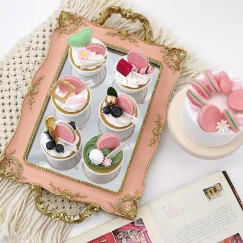 Pink Plates Cake Stand поднос для декора Assiette тарелка Taart Plateau Dessert Counter Window Display Shooting Props Decoration