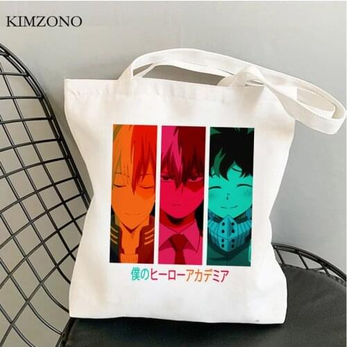 My Hero Academia shopping bag handbag grocery bolsa recycle bag shopping bag cloth bolsas reutilizables sacola sac toile