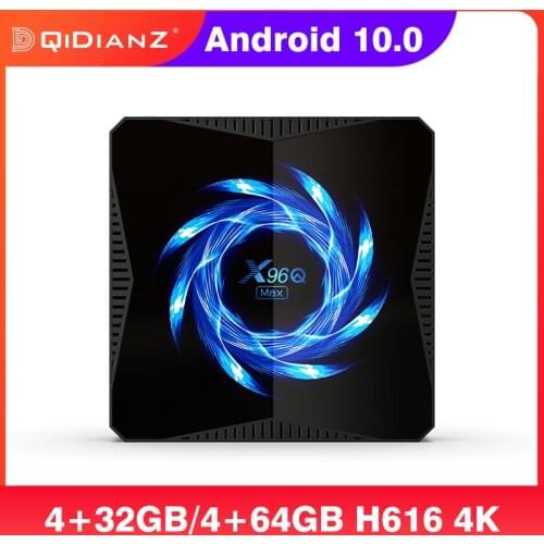 X96Q MAX TV Box Android 10 H616 Quad Core 2.4G 5G WiFi Bluetooth 4K Media Player Support DLNA