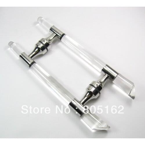 High grade frameless glass door crystal handle kitchen bathroom shower room bathroom sliding door handle ramp(XYLS-022)