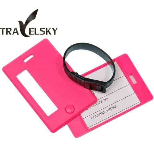 10pcs/set Fashion Travel Luggage Tag PVC Bags Tags Pull Rod Box Sign suitcase tag travel men 5 Color Choice Free Shipping 13101