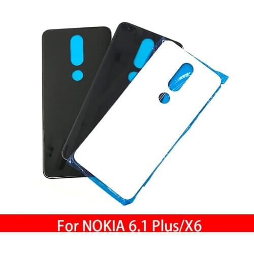 10pcs/lots For Nokia X6/ 6.1 Plus TA-1099/1103 Glass Rear Back Housing Battery Cover