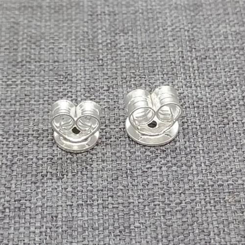 16pcs of 925 Sterling Silver Earring Ear Back Stopper Earring Nut 5mm 6mm
