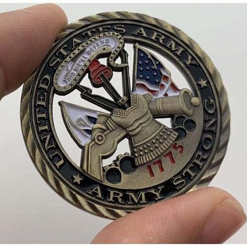 1775 American ARMY STRONG Hollow Commemorative Coin Gift Lucky Collectible Coin