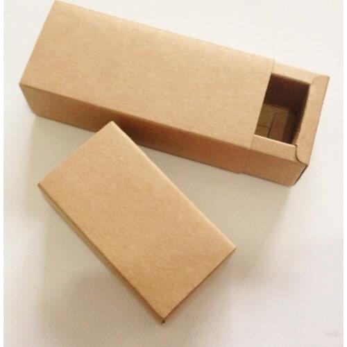 24Pcs Kawaii Kraft Cardboard Drawer Matchbox Blank Retro Brown Paper Small Gift Packaging Box Lovely Handmade Soap Favors