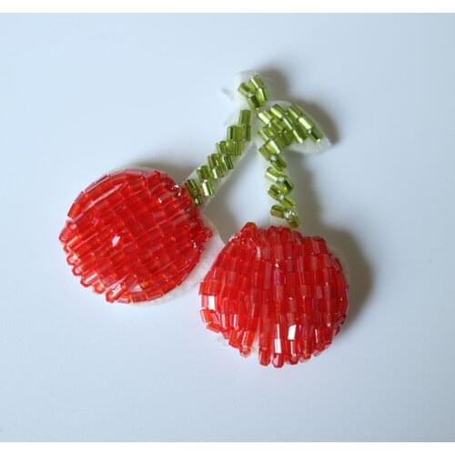 3pcs/lot cute Fruits beaded patches for clothes DIY sew on parches appliques Embroidery applique parch ropa clothing accessory