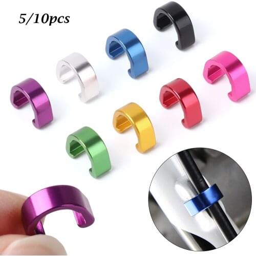 5pcs For Brake Cable/Derailleur Line Case C-buckle Clasps Aluminum Alloy Bicyle C Shape Clips Housing Hose Outdoor