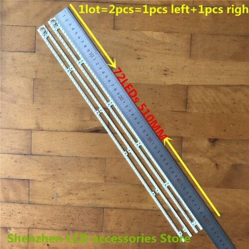 50Pieces/lot FOR SAMSUNG BN64-01644A LED STRIP FOR UN46D6000 AND OTHER MODELS 72LEDS 510MM 100%NEW