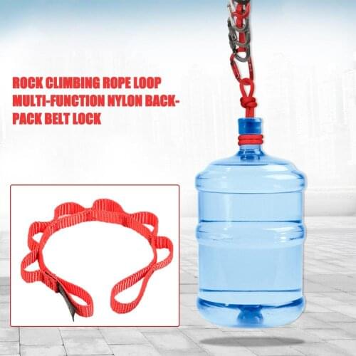 Climbing Accessories Rock Climbing Rope Loop Multi-function Nylon Backpack Belt Lock Can Hang The Lock On The Rope Loop To Bag