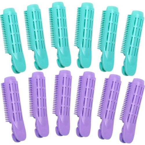 12Pcs Volumizing Hair Root Clip - Natural Fluffy Hair Curlers Rollers Clips - DIY Fluffy Clamps Rollers Hair Styling Tool