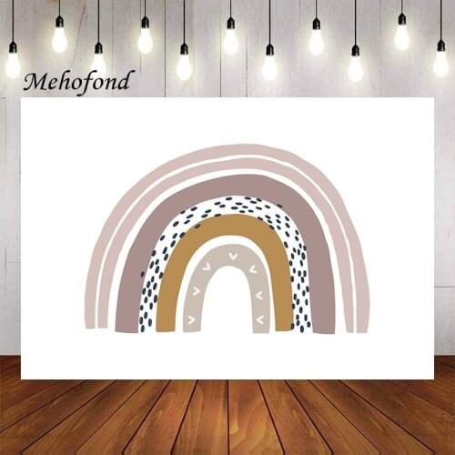 Mehofond Bohemian Photography Background Boho Rainbow Kids Childr Birthday Party Decor Backdrop Photo Studio Wallpaper Props