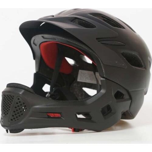 Integrally-Mold Safety Childrens Bicycle Helmet MTB Riding Scooter Enduro Rider Helmet Kids Off Road Bike Cap Full Face Cyclist