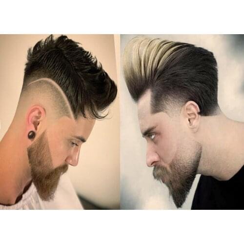 Elegant Haircuts for Men Vintage Brown Kraft Paper Posters Wall Art Carving Hairstyle Painting Wall Hanging Barber Shop Decor