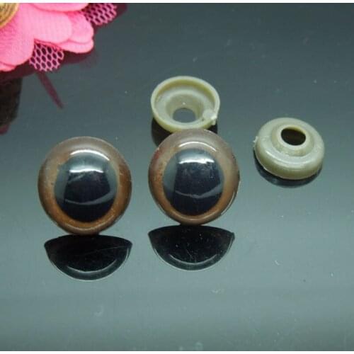 16mm Brown Safety Eyes/Plastic Doll eyes Handmade Accessories For Bear Doll Animal Puppet Making - 50pcs/lot