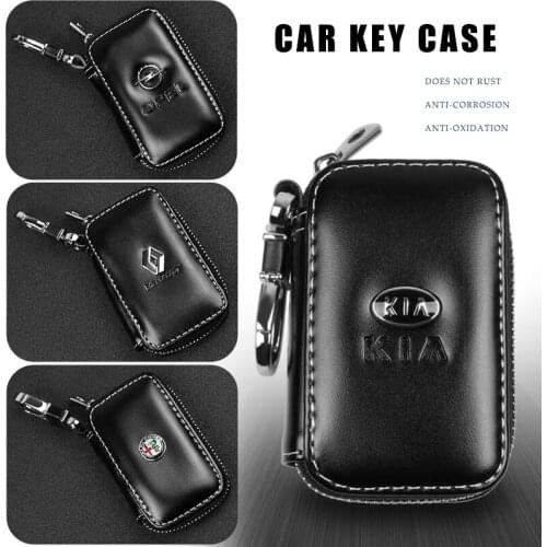 Genuine Leather Key Wallet Car Key Bag Multi Key Case Fashion Key Holders For Skoda BMW mini Audi Ford Nissan Kia Toyota Honda