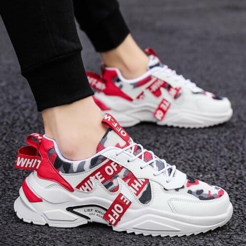 Fashion Black Platform Sneakers Women Shoes Korean Breathable White Chunky Sneakers Thick Sole Lace Up Spring Casual Shoes man